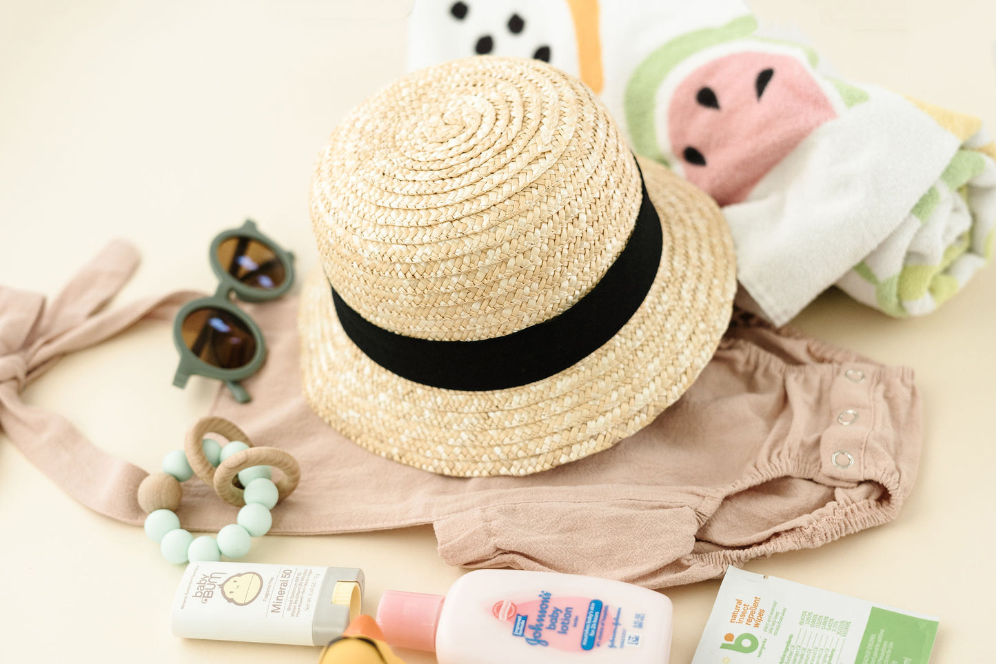 Unisex Straw Baby Hat
