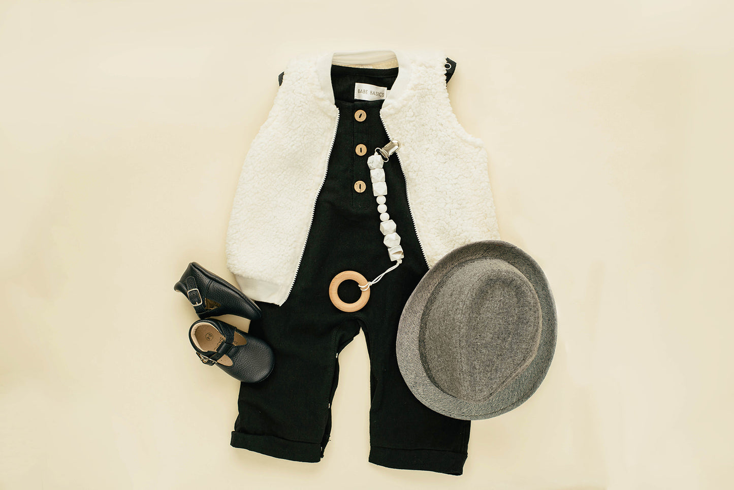 Black Linen Basic Romper - Babe Basics