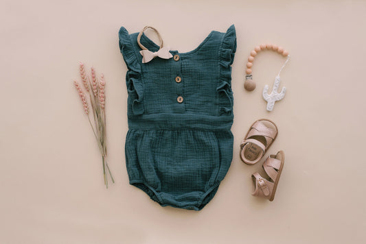 Backless Cotton Romper