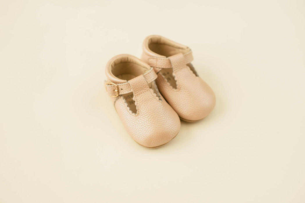 Soft-Sole Leather Mary Jane Moccasins - BLUSH LEATHER - Babe Basics