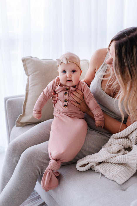 Knotted baby hot sale gown