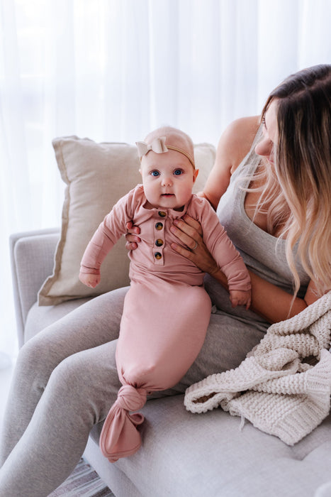 Knotted Baby Gown // 5 colors - Babe Basics