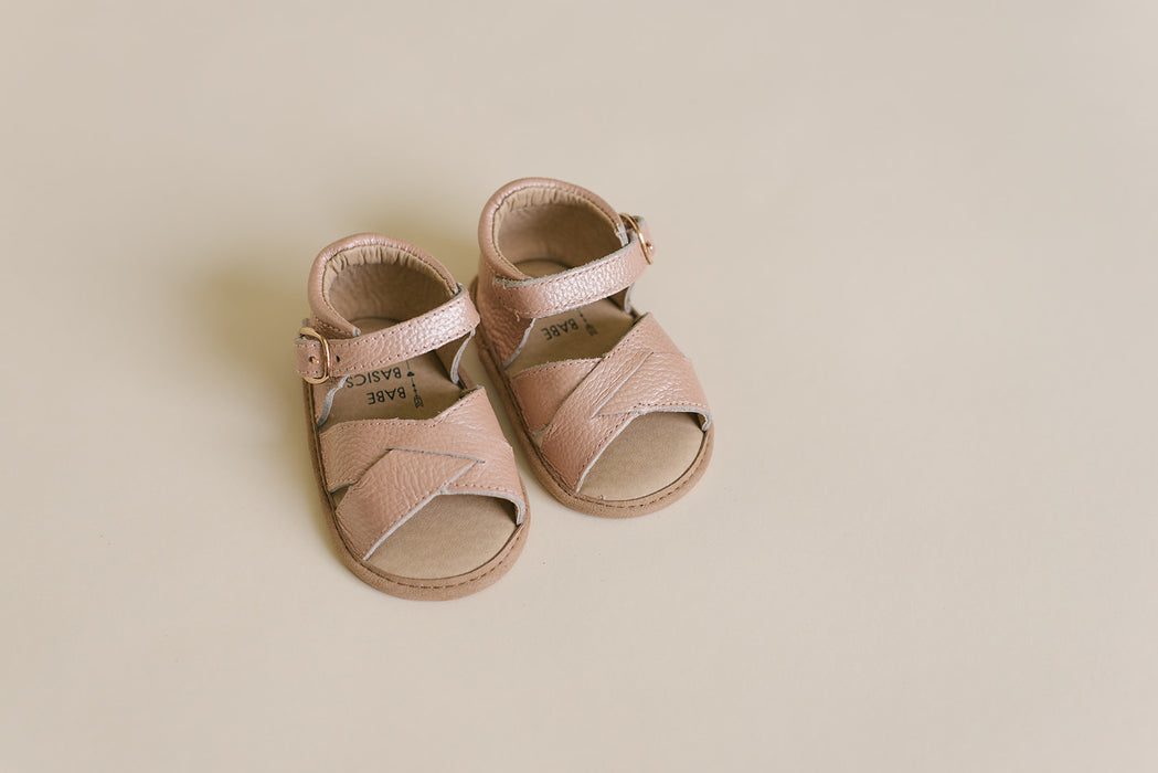 Blush Leather Sandals - Babe Basics