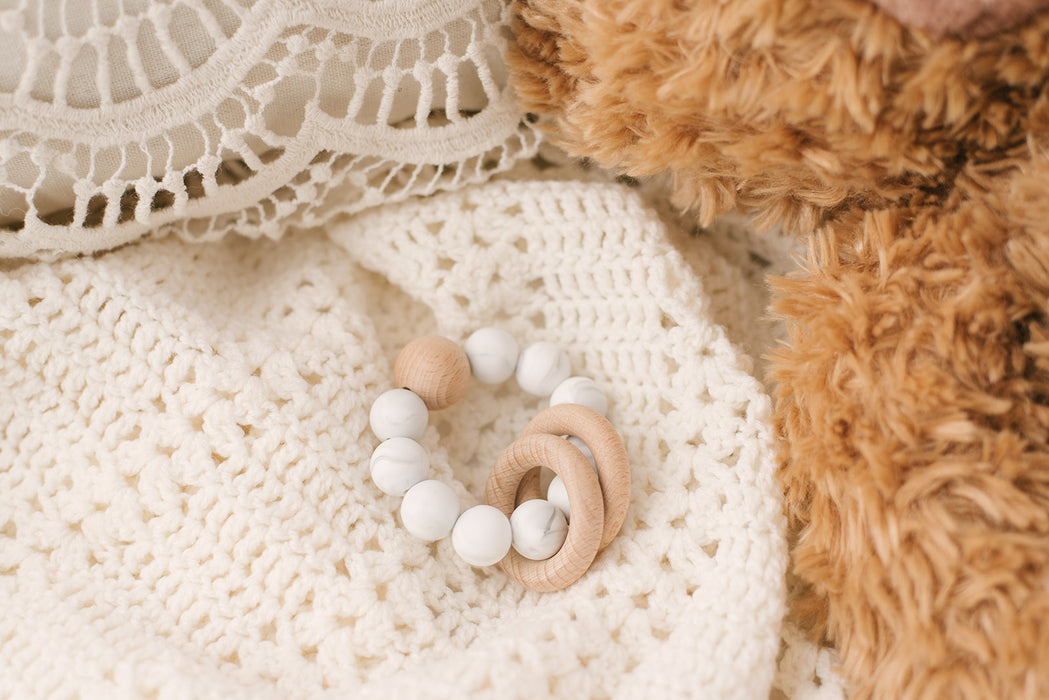 Marble Teething Rattle - Babe Basics