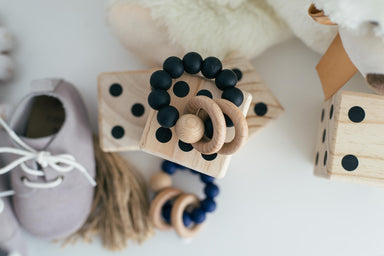 Black Teething Rattle - Babe Basics