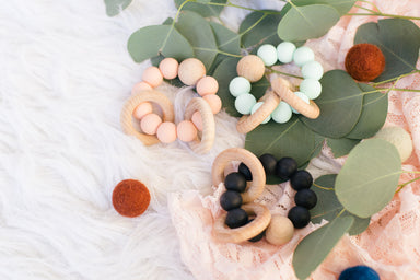 Mint Teething Rattle - Babe Basics