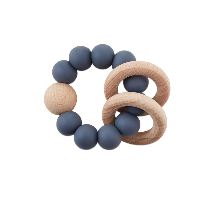 Grey Clouds Teething Rattle - Babe Basics