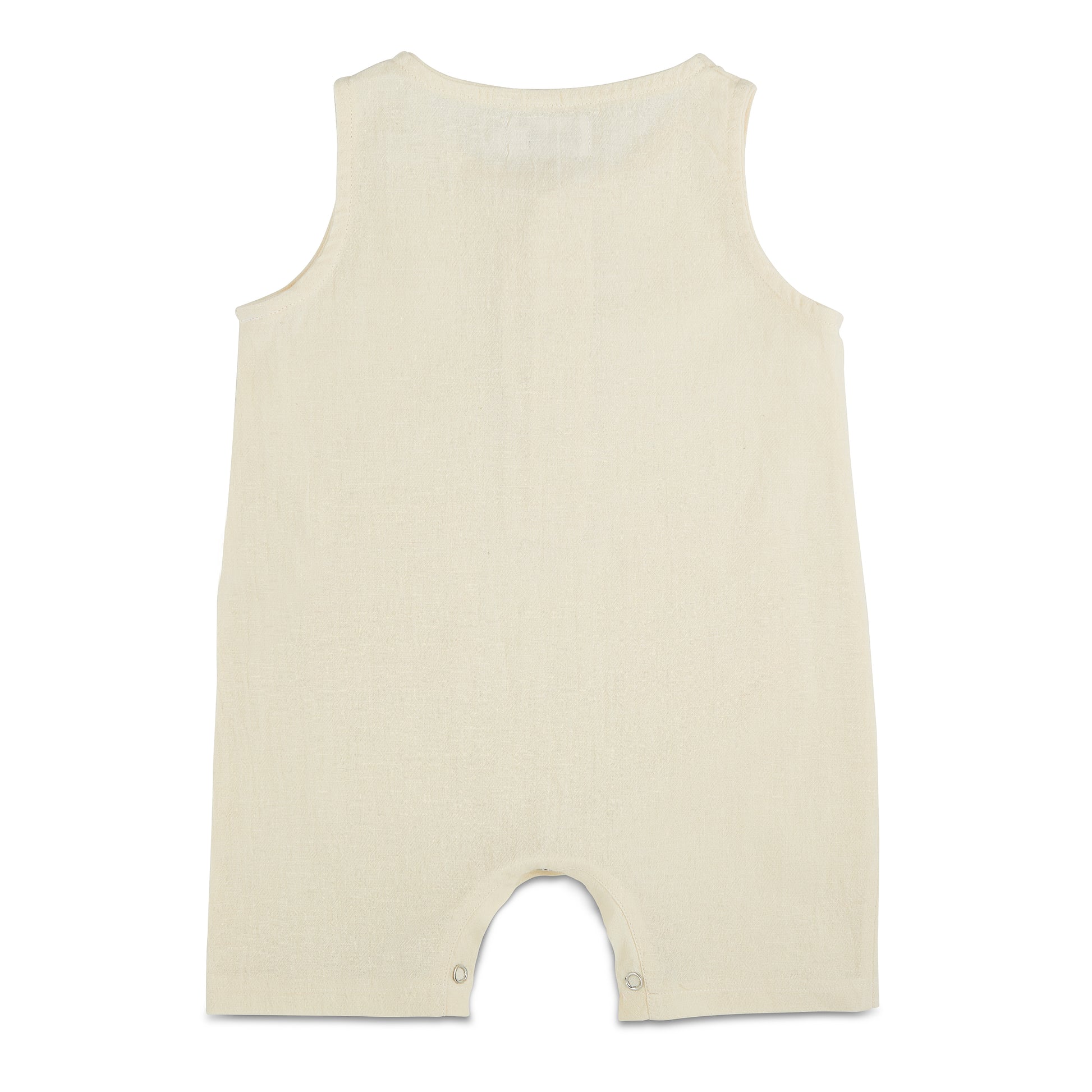 Cream Crop Linen Romper - Babe Basics