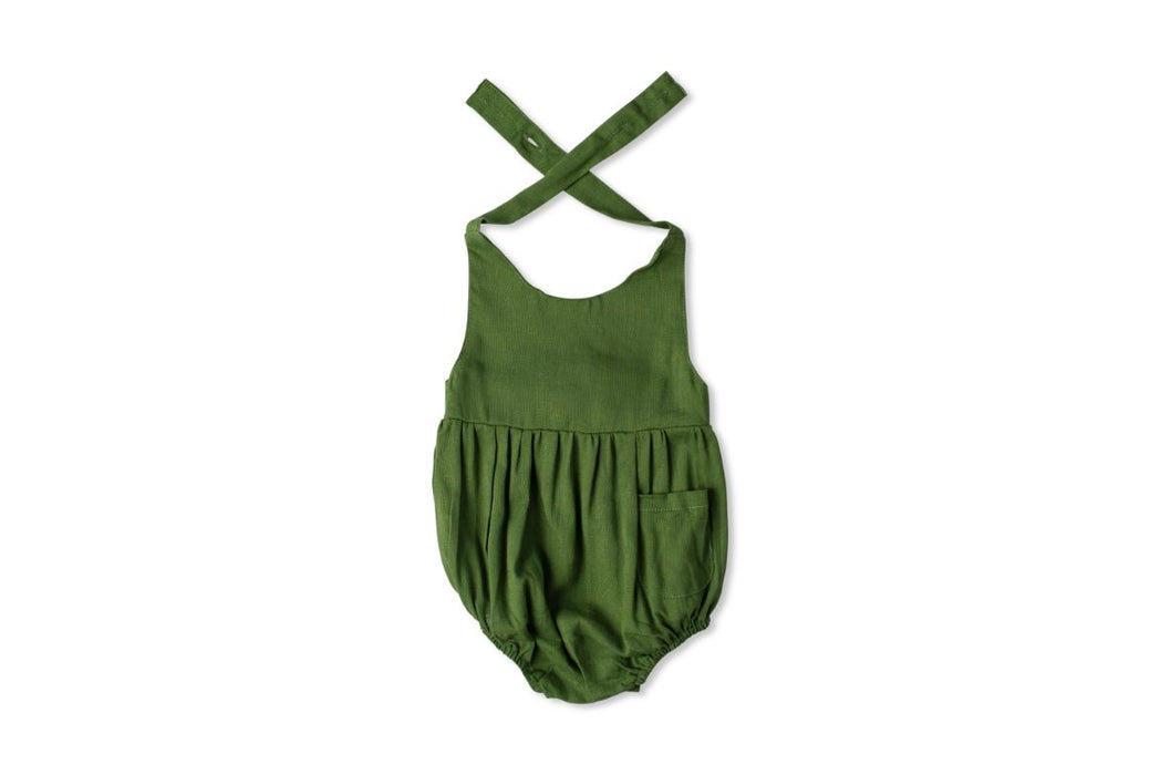 Green Pocket Romper