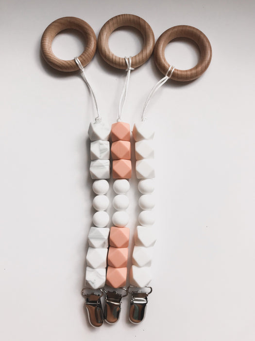 Pearl Pacifier Clip - Babe Basics