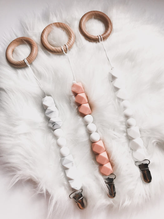 Pearl Pacifier Clip - Babe Basics