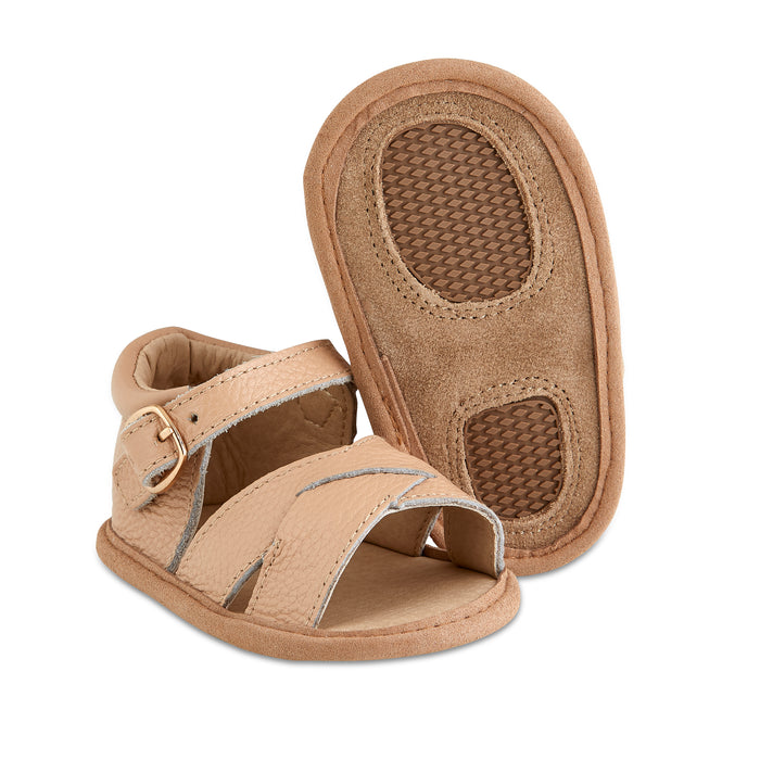 Caramel Leather Sandals - Babe Basics
