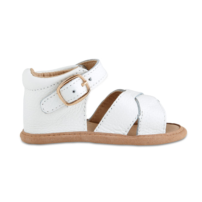 White Leather Sandals - Babe Basics